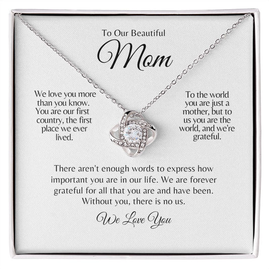 Mom | Home Love Knot Necklace