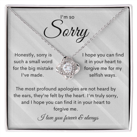 Sorry | From the Heart Love Knot Necklace
