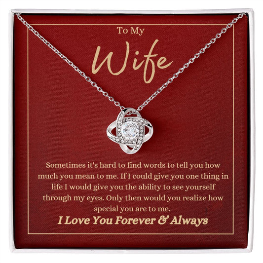 Wife | My Eyes Love Knot Necklace 3