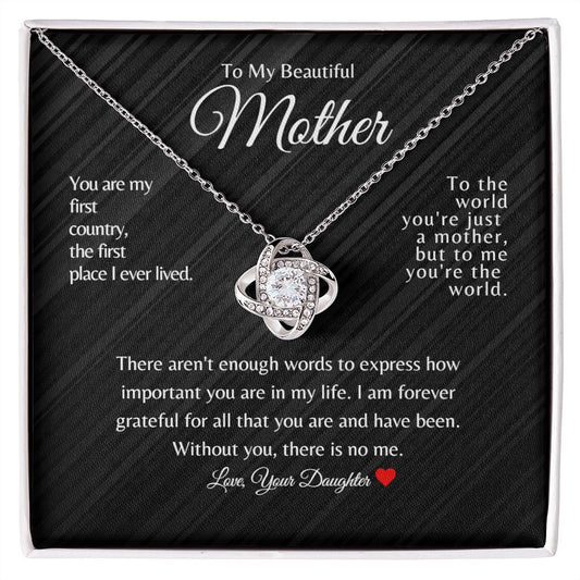 Mother From Daughter| First Home Love Knot Necklace 4