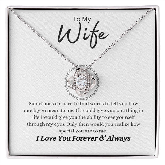 Wife | My Eyes Love Knot Necklace 2