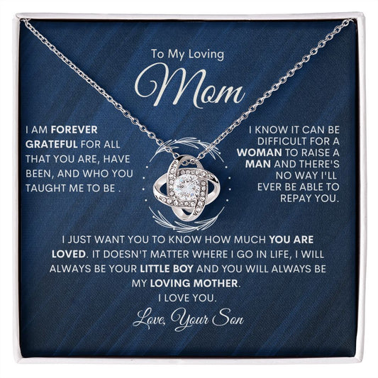 Mom | Son | Forever Grateful Love Knot Necklace