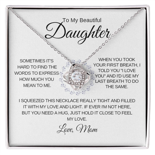 Daughter from Mom | Breath Love Knot Necklace