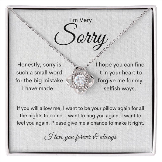I'm Sorry | Your Pillow Love Knot Necklace