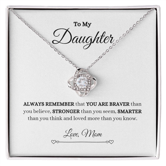 Daughter From Mom | Braver Love Knot Necklace