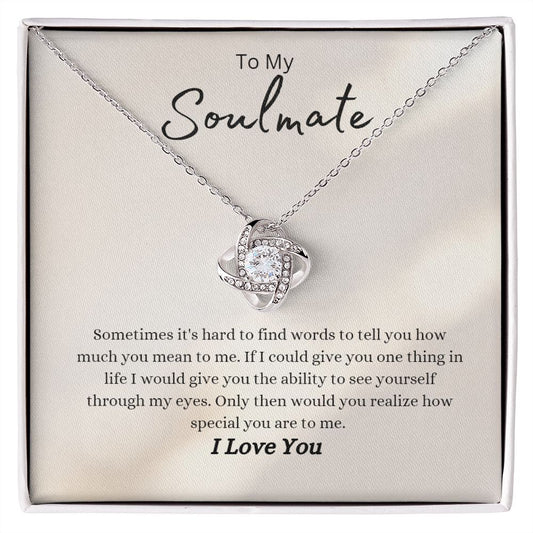 Soulmate | My Eyes Love Knot Necklace 3