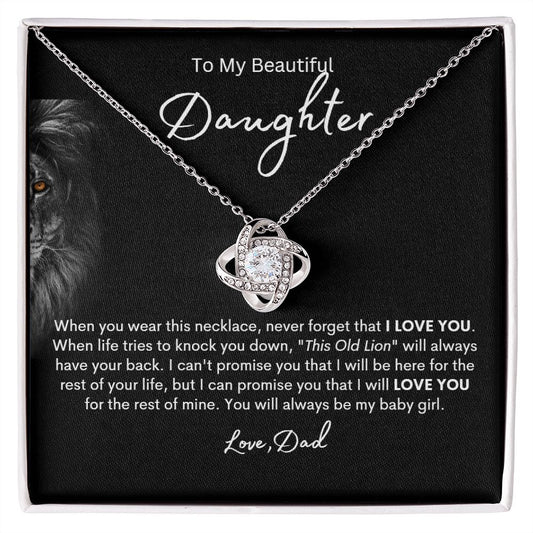 Daughter | Dad | Lion Love Knot Necklace