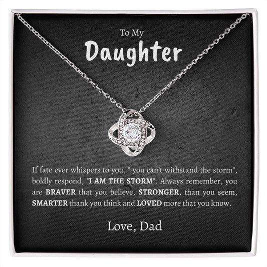 Daughter | Dad | Bold Love Knot Necklace
