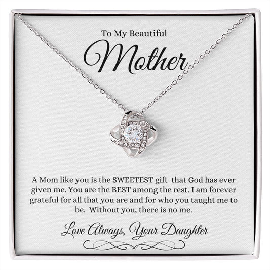 Mother | Daughter | Gift from Above Love Knot Necklace