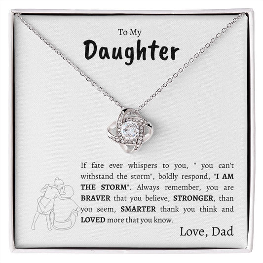 Daughter | Dad | Bold Love Knot Necklace