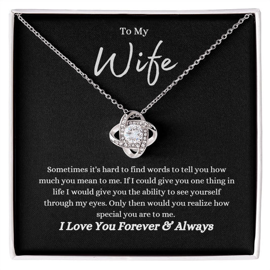 Wife | My Eyes Love Knot Necklace