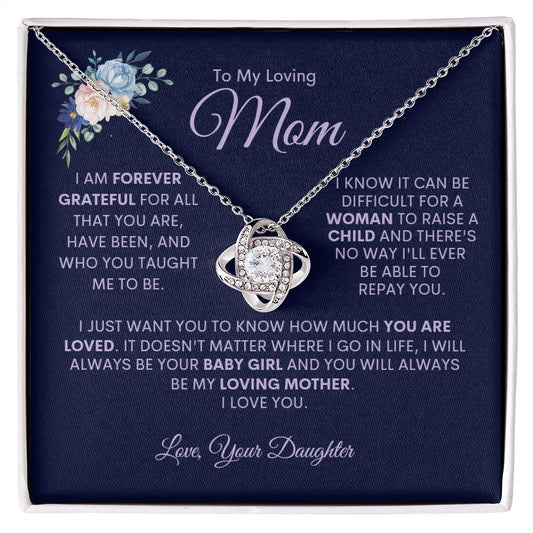 Mom | Daughter | Grateful Love Knot Necklace