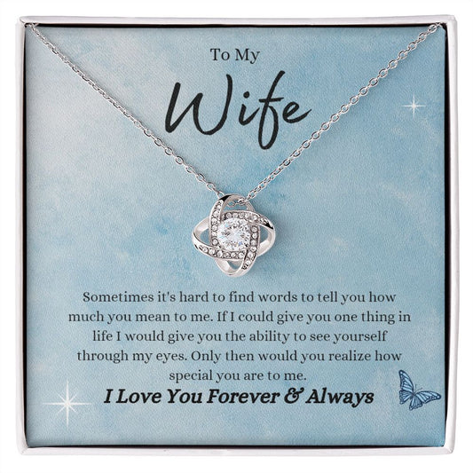Wife | My Eyes Love Knot Necklace 4