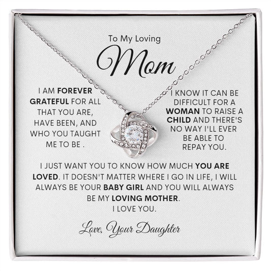 Mom | Daughter | Grateful Love Knot Necklace