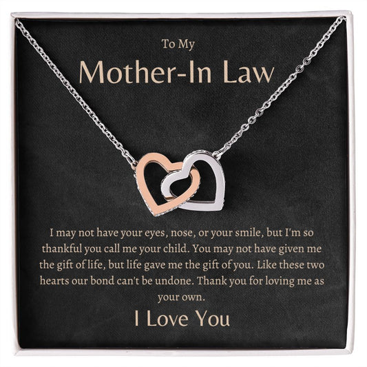 Mother In Law | Our Bond Interlocking Hearts Necklace