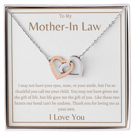 Mother In Law | Our Bond Interlocking Hearts Necklace