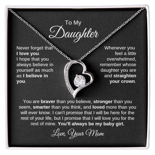 Daughter From Mom| Your Crown Forever Love Necklace