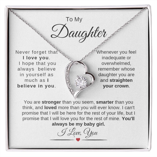 Daughter | Stronger and Smarter Forever Love Necklace