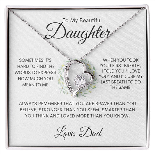 Daughter | Dad | Last Breath Forever Love Necklace