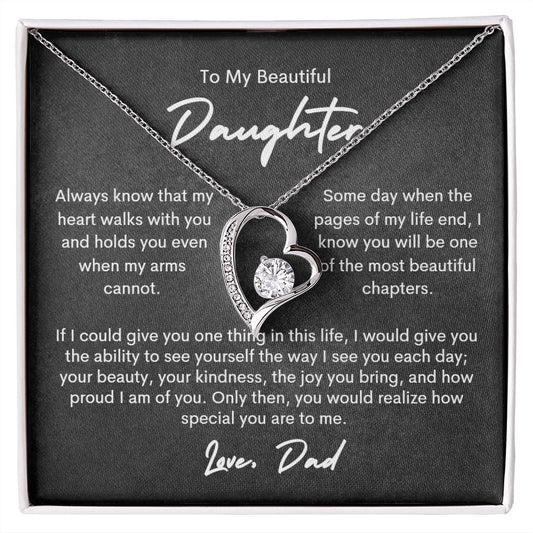 Daughter | Dad | Beautiful Chapter Forver Love Necklace