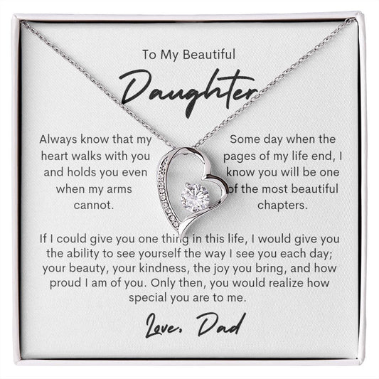 Daughter | Dad | Beautiful Chapter Forever Love Necklace